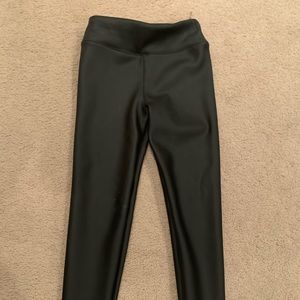 matte Pleather Black Leggings